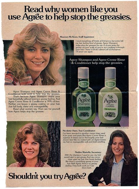 Ad - Agree Shampoo & Conditioner 1978 | Agree shampoo, Vintage ...