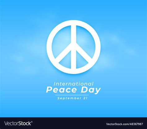 21st september world peace day background for Vector Image