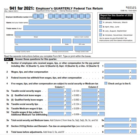 Fillable Irs Form 941 For 2022 - Fillable Form 2024