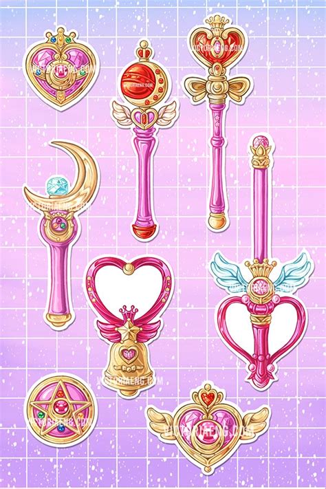 Sailor Moon Accessories Collection Sticker Set – Victoria Eng