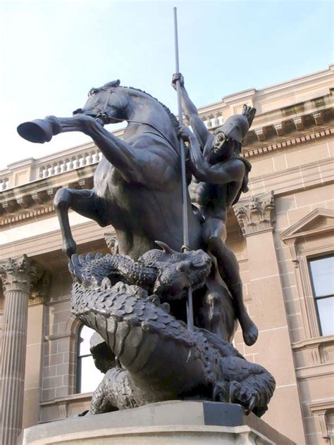 St George and the dragon, Melbourne | Saint george and the dragon, Dragon statue, Saint george