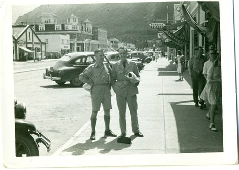 A street in Banff, 1942 | My Dad and two fellow airmen visit… | Flickr