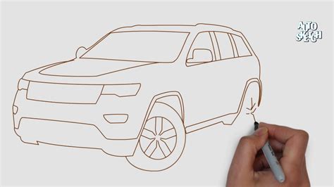 How to draw a Jeep Grand Cherokee| cars drawing tutorial video - YouTube