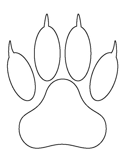 Printable Lion Paw Print Template