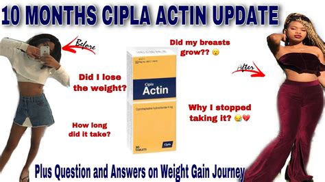 10 MONTHS CIPLA ACTIN WEIGHT GAIN JOURNEY UPDATE BEFORE AND AFTER - YouTube