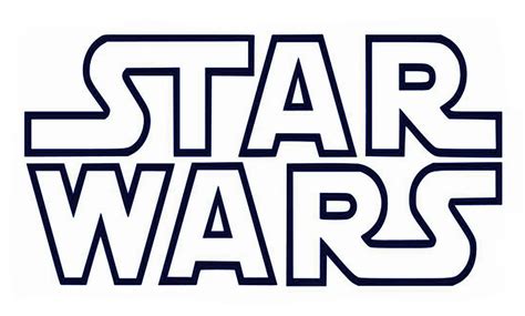 Printable B&W Star Wars Logo - Coolest Free Printables