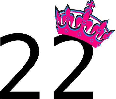 Pink Tilted Tiara And Number 22 Clip Art at Clker.com - vector clip art online, royalty free ...