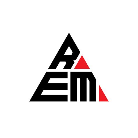 REM triangle letter logo design with triangle shape. REM triangle logo ...