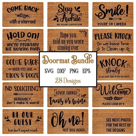 Doormat Svg Bundle Doormat Svg Doormat Stencils Svg Funny - Etsy | Door ...