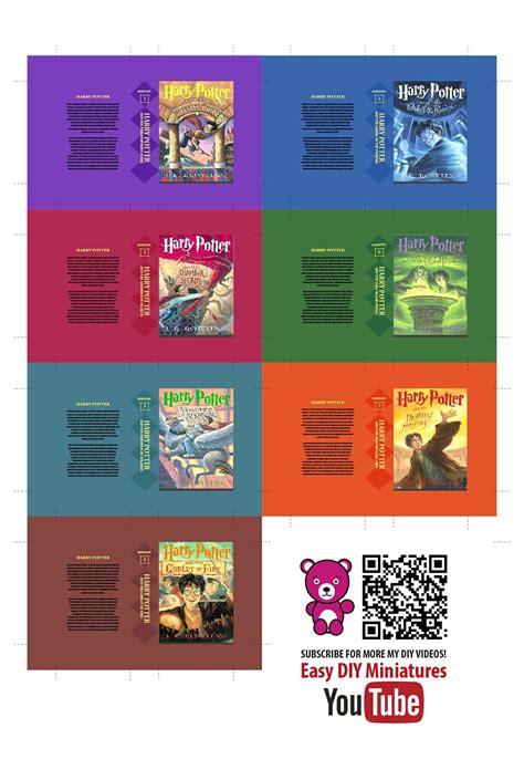 Printable Harry Potter Book Covers