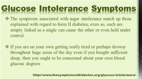 Glucose Intolerance Symptoms