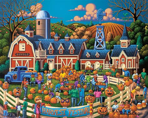 Harvest Festival, 500 Pieces, Dowdle Folk Art | Puzzle Warehouse