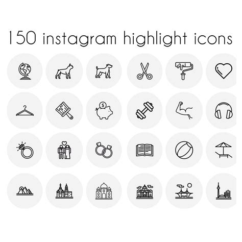 150 life style instagram highlight icons. White and black so - Inspire Uplift