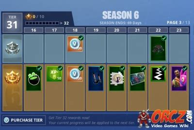 Fortnite Battle Royale: Season 6 Battle Pass Rewards - Orcz.com, The Video Games Wiki