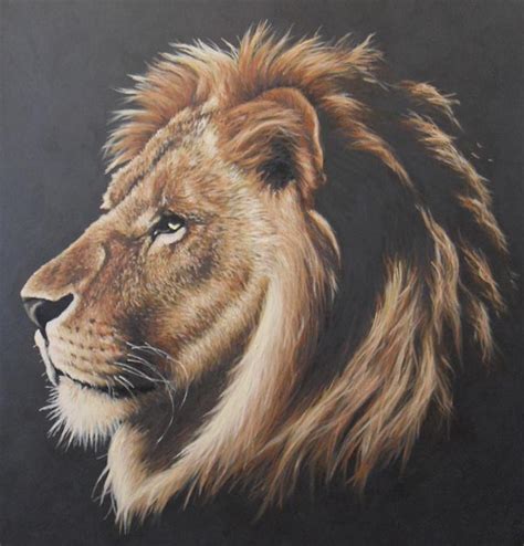 Lion Portrait Painting by JonMckenzie on DeviantArt