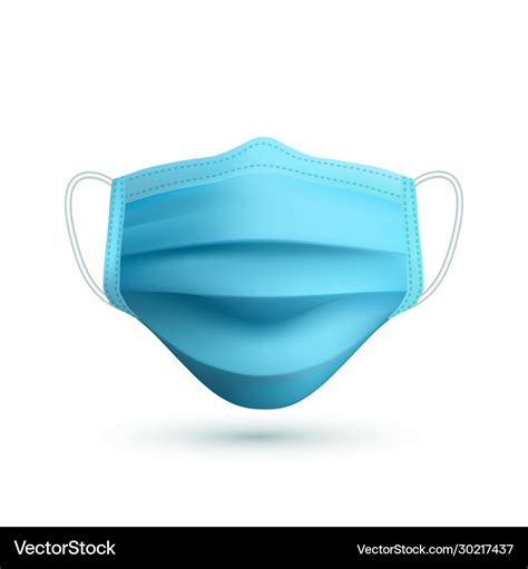 Realistic medical face mask details 3d medical Vector Image