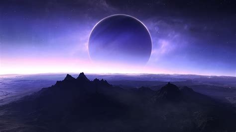 planet, Solar Eclipse, Space Art, Mountain Wallpapers HD / Desktop and ...