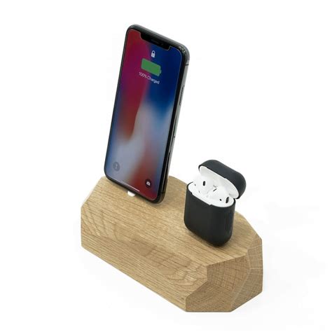 Iphone Charging Station Wooden Charging Organizer Desk - Etsy