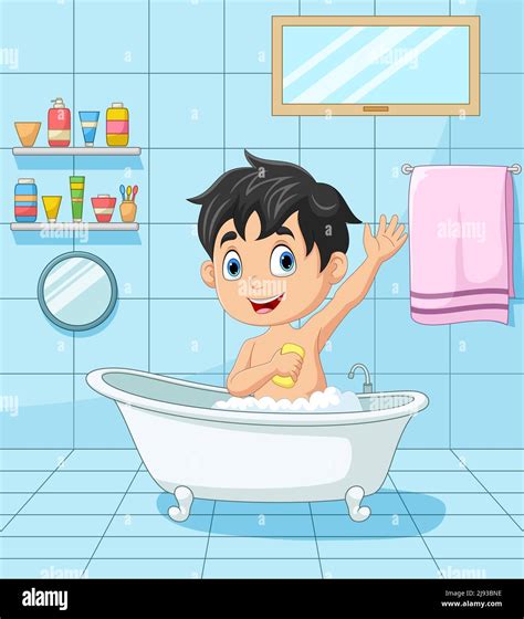 Bath Cartoon Picture : Cartoon Of A Boy Taking Bath Illustrations, Royalty-free Vector | Bodhywasuhy