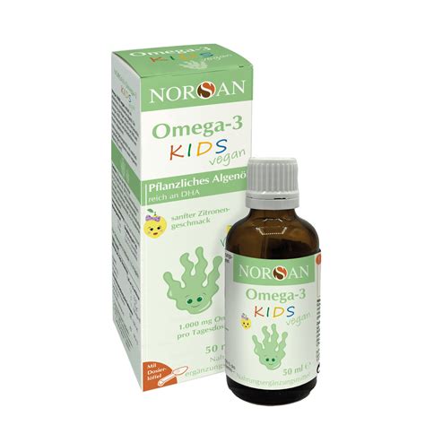 NORSAN Omega-3 KIDS Vegan: Pflanzliches Algenöl für Kinder