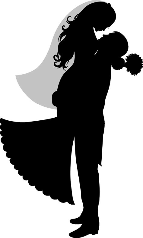 Bride And Groom Silhouette by @GDJ, Bride And Groom Silhouette from Pixabay., on @openclipart ...