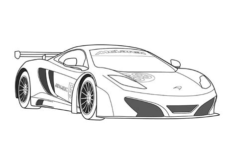 Mclaren Maclaren Sketch Coloring Page | Cars coloring pages, Race car coloring pages, Coloring pages