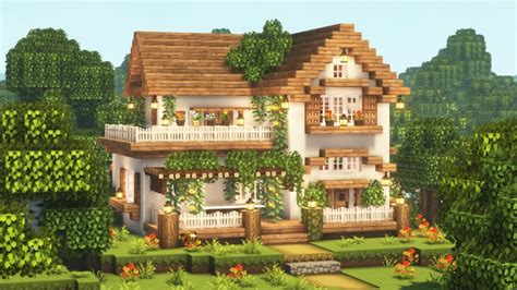 [Minecraft] 🌿 Aesthetic House Tutorial / Cottagecore / Mizuno's 16 Craft Resource Pack - YouTube