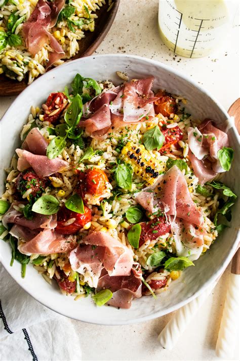 Orzo Salad with Prosciutto & Parmesan Vinaigrette - The Original Dish