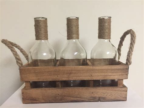 Rustic Glass Bottle Container