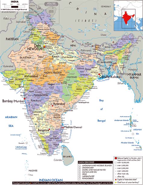 Maps of India | Detailed map of India in English | Tourist map of India | Road map of India ...