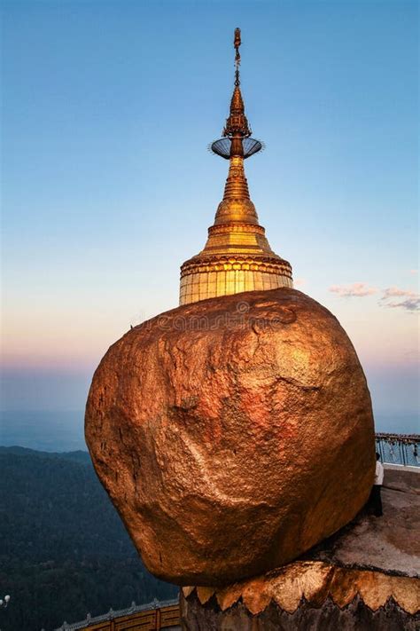 Kyaiktiyo Pagoda Also Known As Golden Rocki in Burma, Myanmar Stock ...