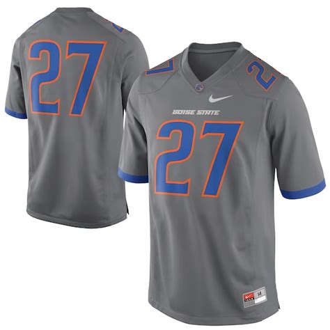 Nike Boise State Broncos #27 Game Football Jersey - Dark Gray ...