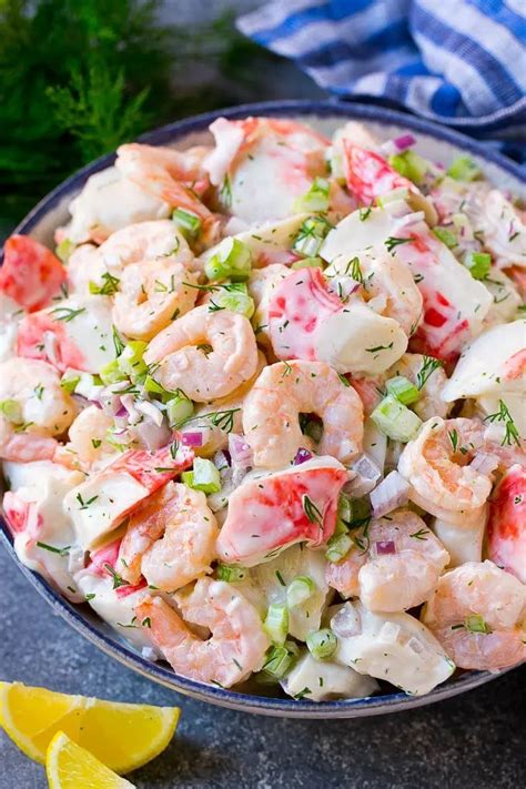 Seafood Salad | Seafood dish recipes, Sea food salad recipes, Shrimp recipes easy