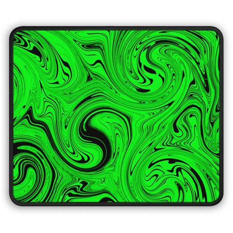 Green & Black Swirl Gaming Mouse Pad - Etsy