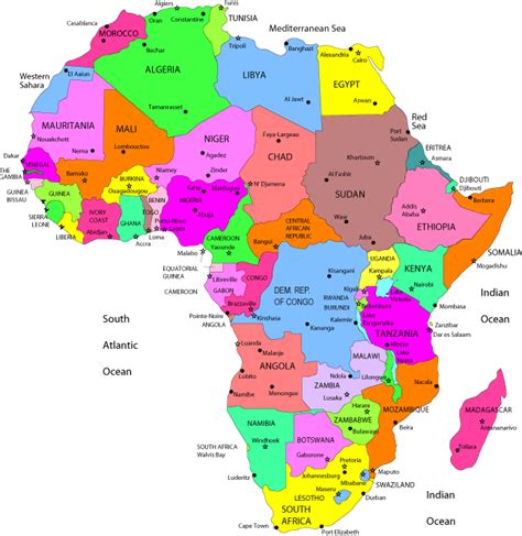 Map of Africa Political Pictures