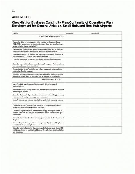 Disaster Recovery Plan Checklist Template