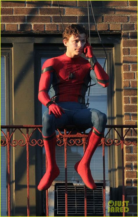 Full Sized Photo of tom holland performs his own spider man stunts on ...