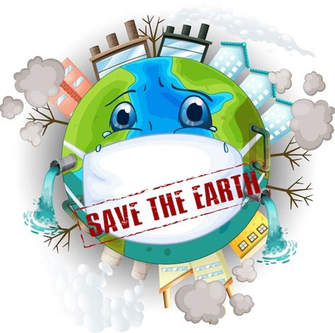 Free Vector | Save the earth illustration