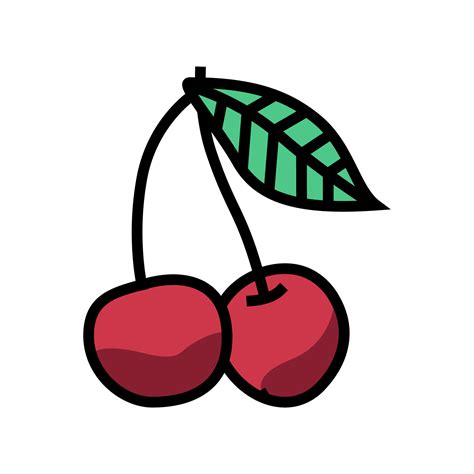 cherry berry color icon vector illustration 10223682 Vector Art at Vecteezy