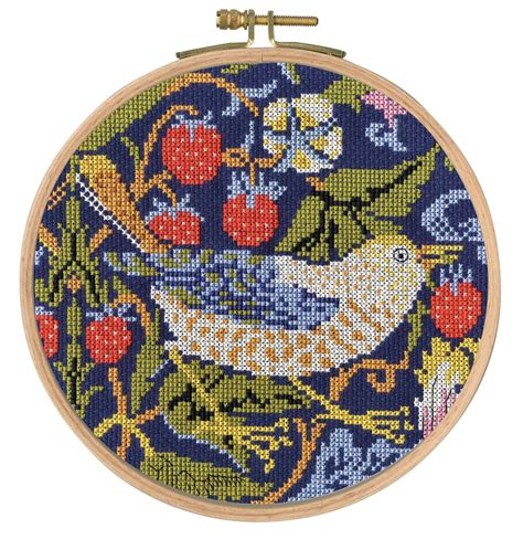 Dmc william morris strawberry thief cross stitch kit – Artofit