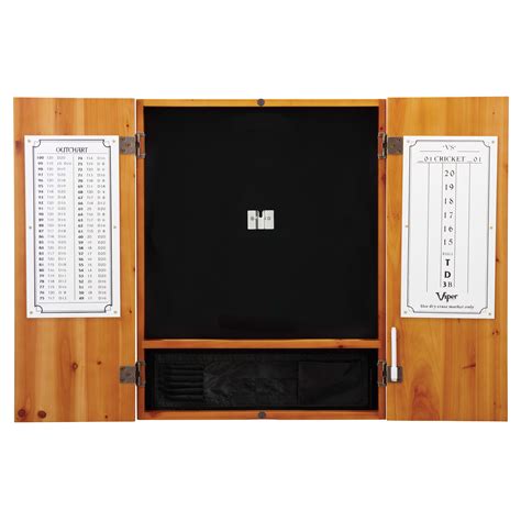 Viper Metropolitan Steel Tip Dartboard Cabinet with Scoreboard, Oak ...