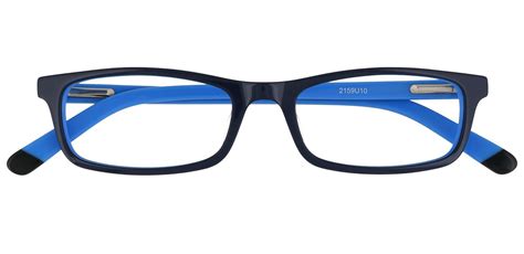 Palisades Rectangle Single Vision Glasses - Blue | Men's Eyeglasses ...