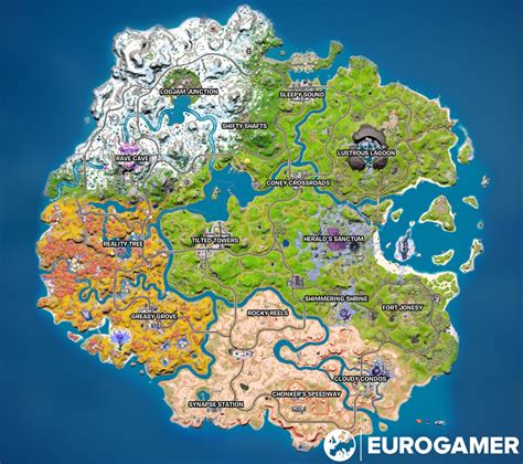 Fortnite Chapter 3 Season 4 map, named locations and landmarks explained - Paper Writer