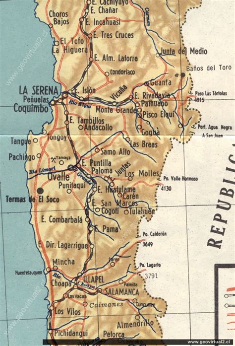 Mapas históricos de Coquimbo: Guia Veraneante 1962