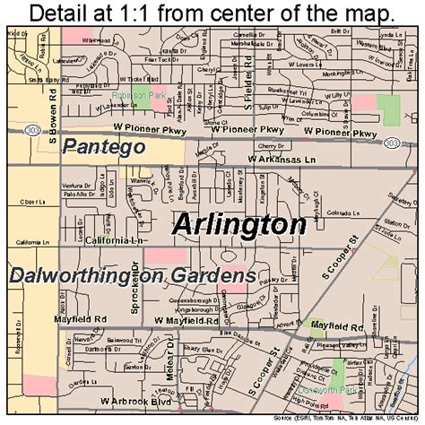 Arlington Texas Street Map 4804000