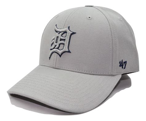 Detroit Tigers 47 Brand MLB MVP TC Pop Gray Adjustable Baseball Cap Hat - Baseball-MLB