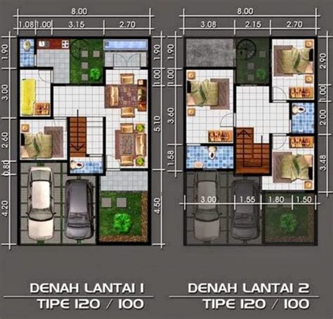 √ denah & desain rumah minimalis type 120 (1 & 2 lantai)