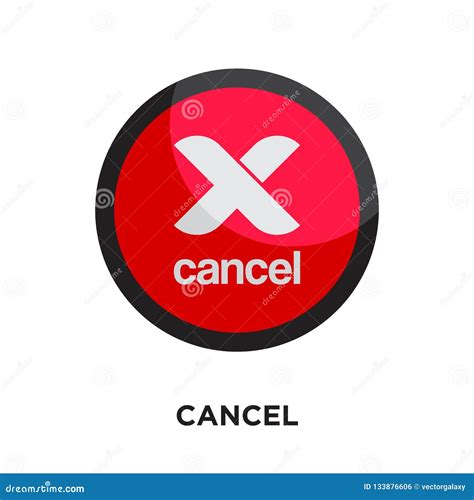 Cancel Logo Isolated on White Background for Your Web, Mobile an Stock Vector - Illustration of ...