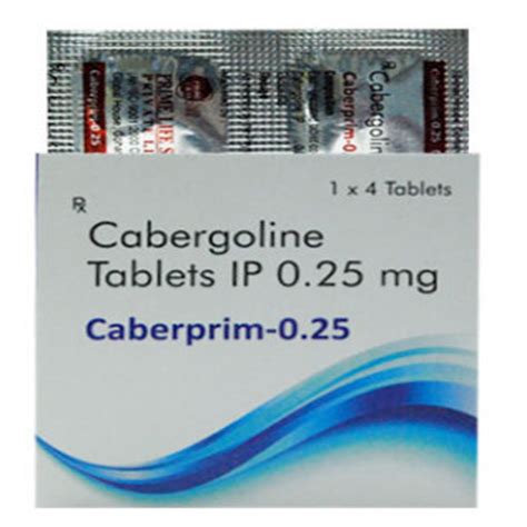 Cabergoline Tablet IP 0.25mg at Rs 600/strip of 4 tablets in Mumbai | ID: 26004889433