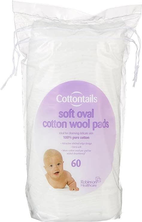 Cottontails Cotton Wool Oval Pads - Pack of 60 Oval Pads: Amazon.co.uk ...